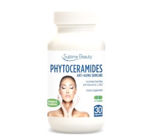Phytoceramide bottle on white